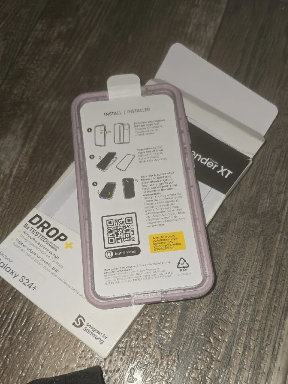 OtterBox Defender XT Case for Galaxy S24+ — Pink Trim